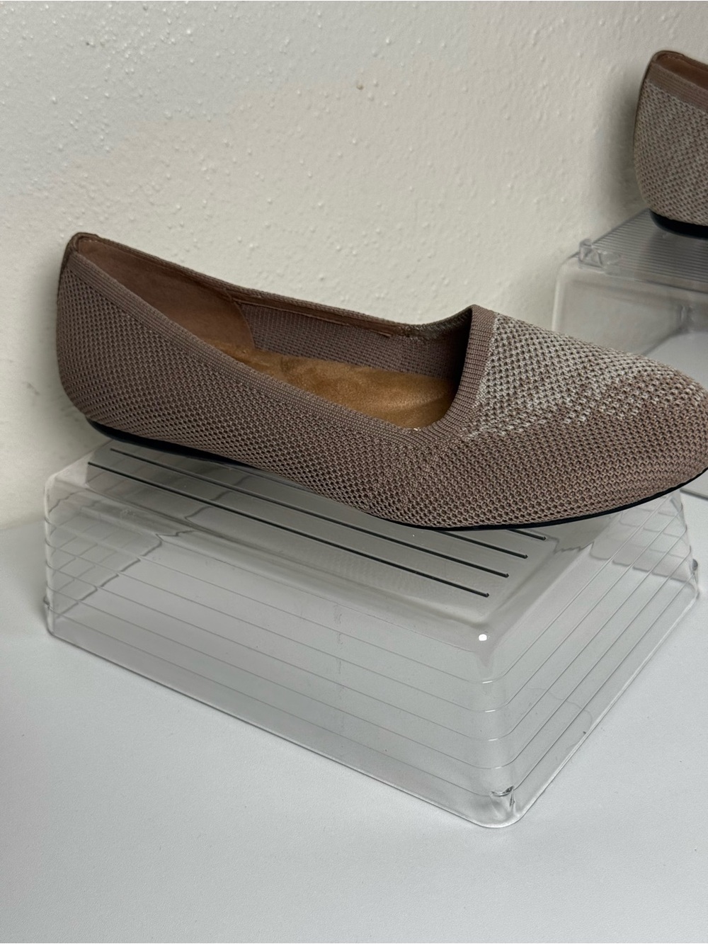 SoftWalk Women’s Knit Slip-On Flat in Taupe